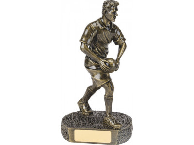 Single Bronze Footballer Large 27cm