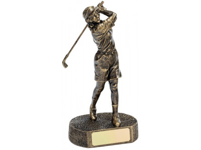 Bronze Female Golfer 24.5cm
