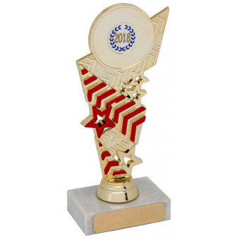 Chevron Red and Gold Trophy...