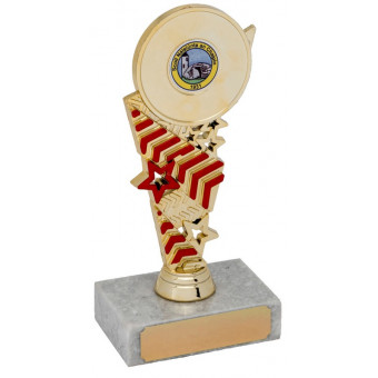 Chevron Red and Gold Trophy...