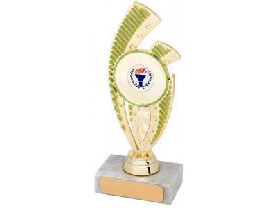Riser Gold and Green Trophy 18.5cm