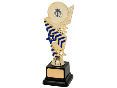 Chevron Navy and Gold Trophy 21cm