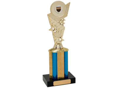 Chevron Gold Column Trophy 29cm