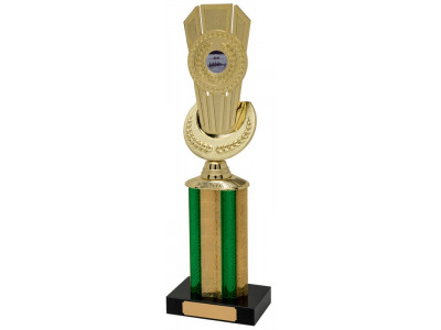 Triple Shard Gold Column Trophy 33.5cm