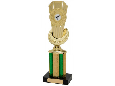 Triple Shard Gold Column Trophy 31cm