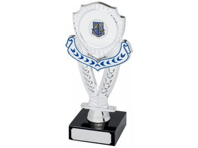 Boxing Mounted Shield Silver Trophy...