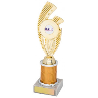 Riser Gold Column Trophy 24cm