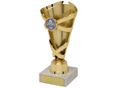 Banded Cone Gold Trophy 17cm