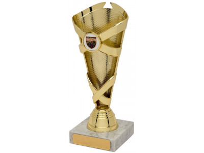 Banded Cone Gold Trophy 21cm