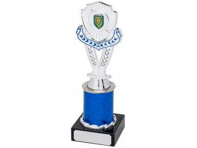 Mounted Shield Silver Column Trophy...