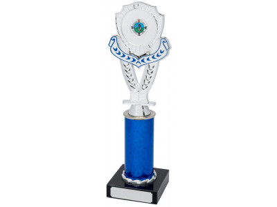 Mounted Shield Silver Column Trophy...