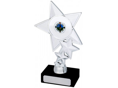 Stacked Star Silver Trophy 18cm
