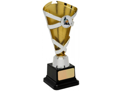 Banded Cone Silver and Gold Trophy...
