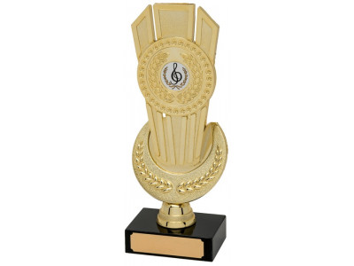 Equestrian Triple Shard Gold Trophy 21cm