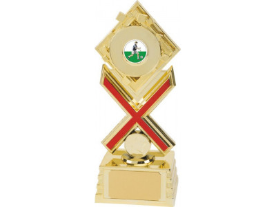 Diamond Cross Gold Trophy 21cm