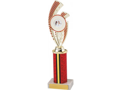 Riser Gold and Red Column Trophy 28.5cm