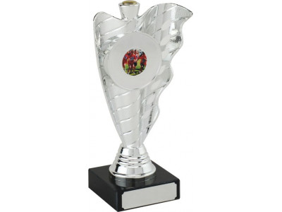 Gaelic Football Wave Silver Trophy 18cm