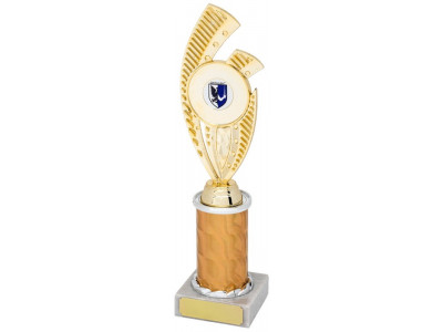 Golf Riser Gold Column Trophy 26.5cm