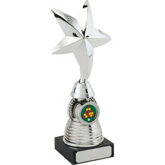 3D Star Silver Trophy 21.5cm