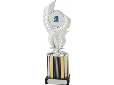 Flame Silver Column Trophy 27.5cm