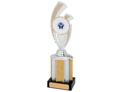 Handball Riser Silver Column Trophy 27cm