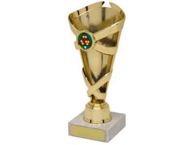 Motorsport Banded Cone Gold Trophy 19cm