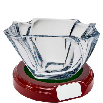 Oval Crystal Bowl and Base...
